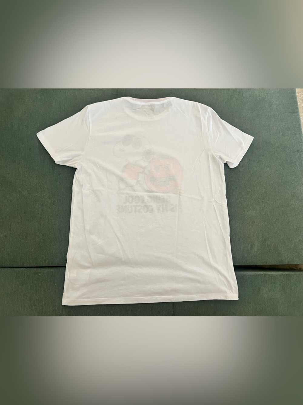 Peanuts White Joe Cool Snoopy Halloween Tee with Orange Pumpkin - Picture 3 of 4